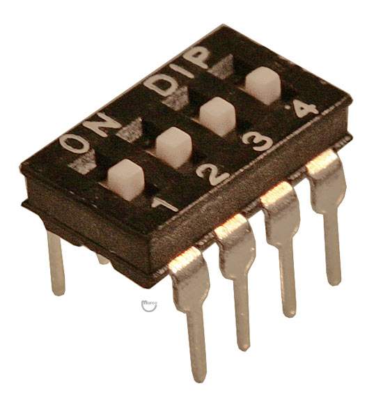 Switch - 4 bank DIP 8 pins