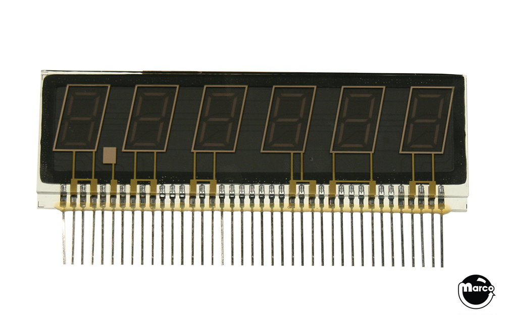 Display glass 6 Digit numeric E-680
