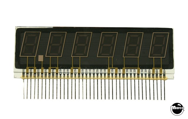 Display glass 6 Digit numeric E-680