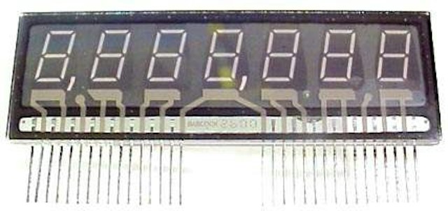 Display glass 7 digit numeric only E-680-7