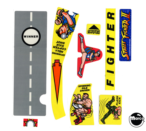 STREET FIGHTER II (Gottlieb) Decal set