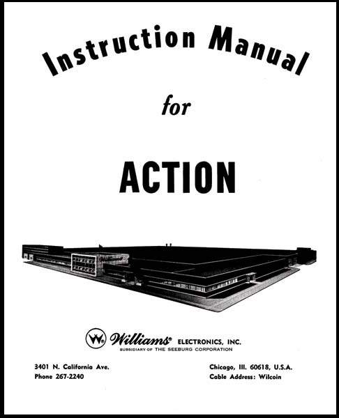 ACTION BASEBALL (Williams) Manual & schematic