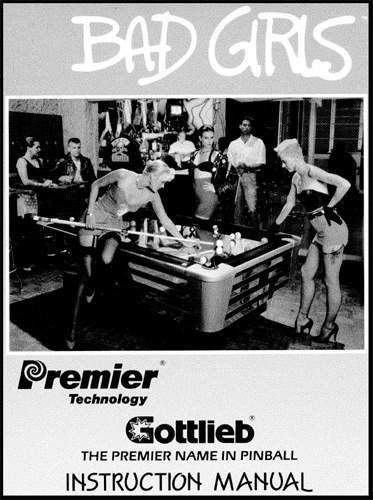 BAD GIRLS (Gottlieb) Manual