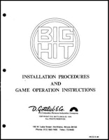 BIG HIT (Gottlieb) Manual & Schematic
