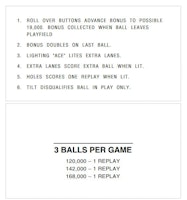 BLUE MAX (Chicago Coin) Score Card