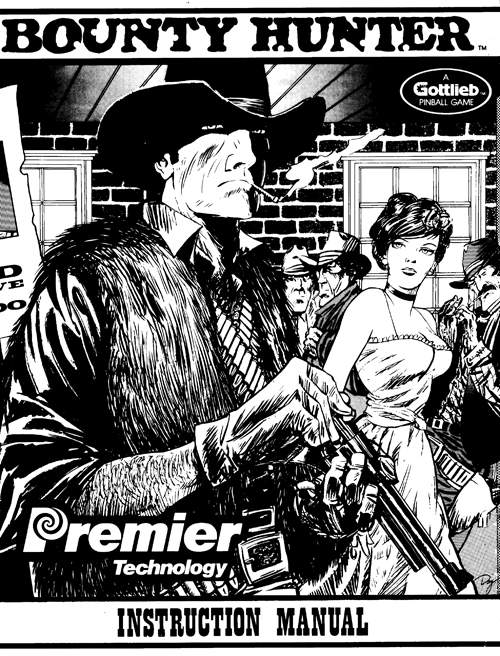 BOUNTY HUNTER (Gottlieb) Manual Re-print