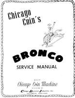 BRONCO (Chicago Coin) Manual & Schem.