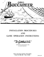 BUCCANEER (Gottlieb 1976) Manual & Schematic