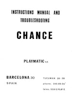 CHANCE (Playmatic 1978) Manual