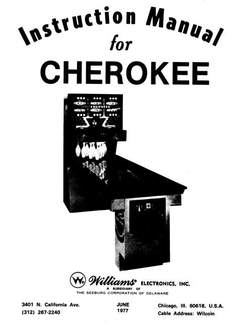 CHEROKEE SHUFFLE (United) Manual