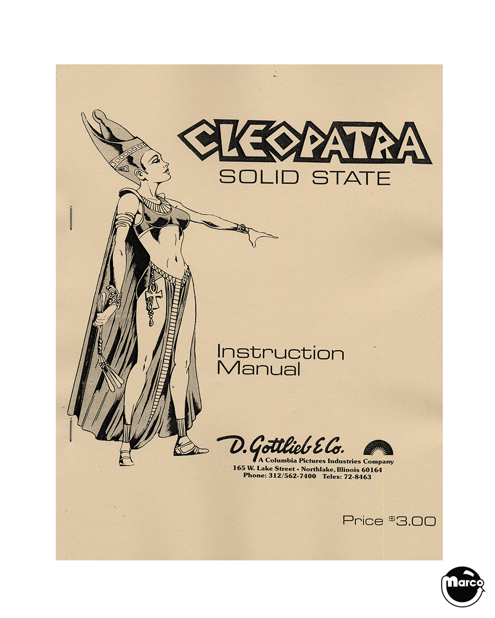 CLEOPATRA (Gottlieb) Manual SS