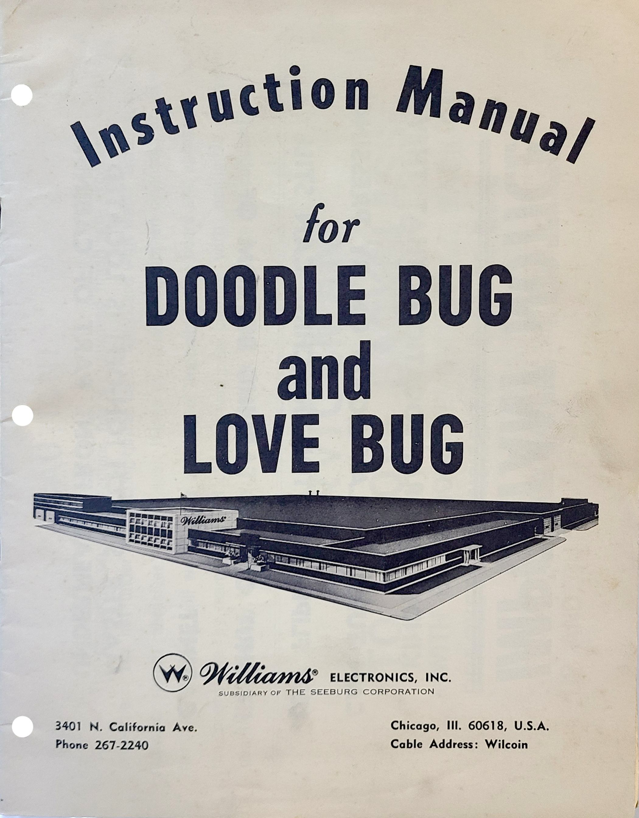 DOODLE BUG (Williams) Manual & schem.