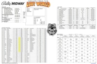 ESCAPE FROM LOST WORLD (Bally) Backbox Tech Chart