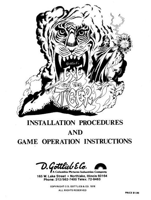 EYE OF THE TIGER (Gottlieb) Manual