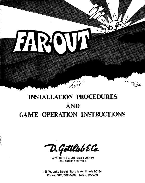FAR OUT (Gottlieb) Manual & Schematic
