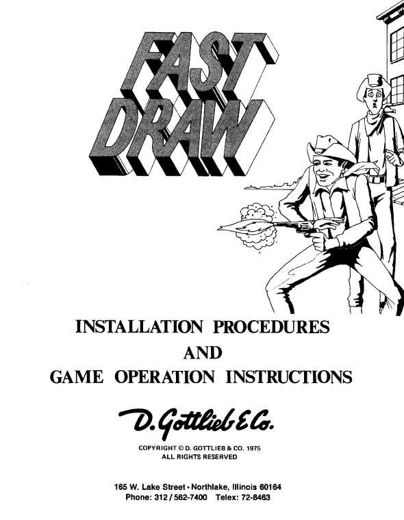 FAST DRAW (Gottlieb) Manual & Schematic