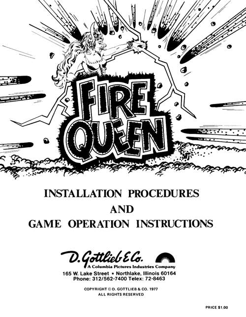 FIRE QUEEN (Gottlieb) Manual / Schematic