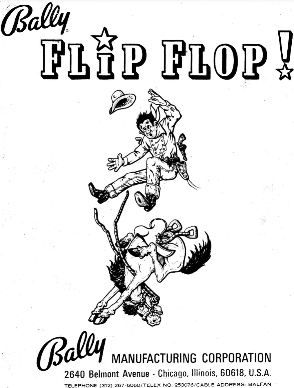 FLIP FLOP (Bally) Manual & Schematic