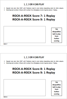 ROCK MAKERS (Bally) Score Cards (2)