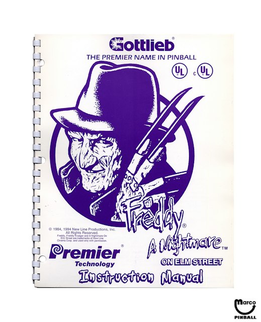 FREDDY (Gottlieb) Manual FRENCH GTB-GM744F