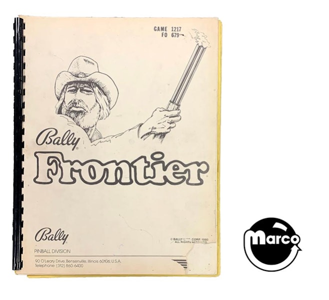 DOC1244 FRONTIER (Bally) Manual Marco Specialties Pinball Parts