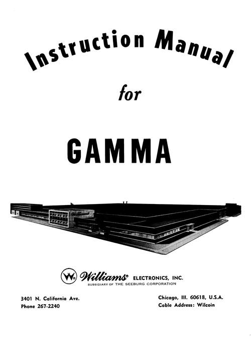 GAMMA Shuffle (United) Manual/Schem.