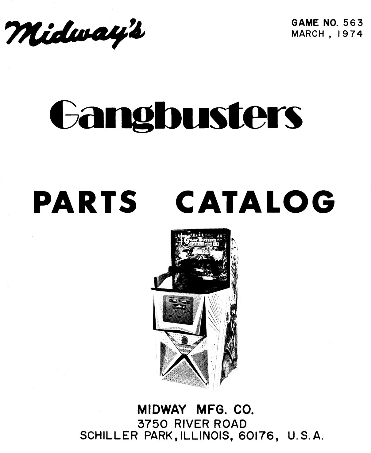 GANGBUSTERS (Midway) Manual