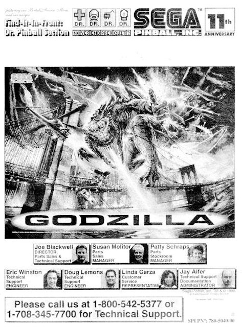GODZILLA (Sega) Manual
