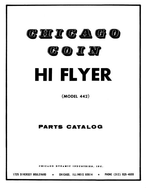 HI FLYER (Chicago Coin) Manual & Schem