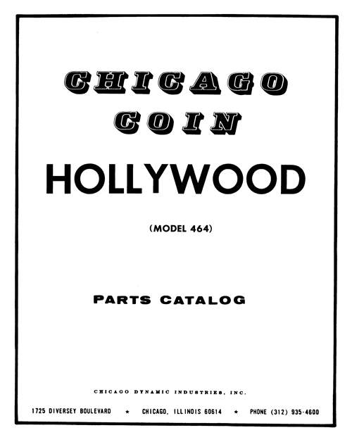 HOLLYWOOD (Chicago Coin) Manual/Schematic