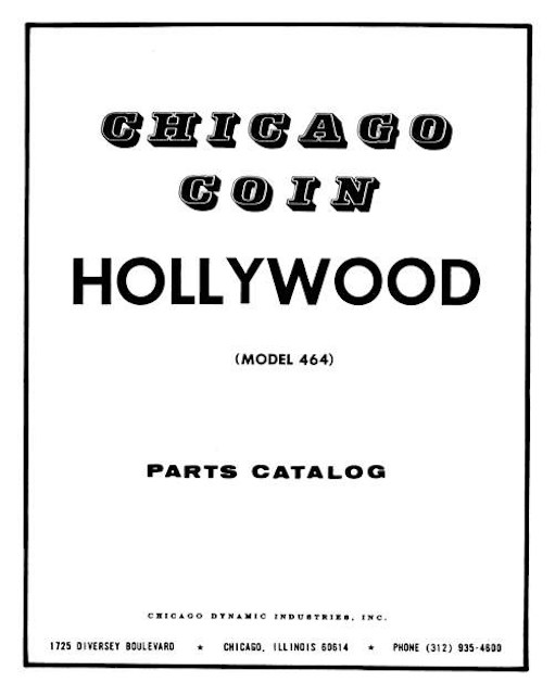 HOLLYWOOD (Chicago Coin) Manual/Schematic