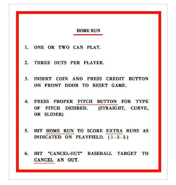 HOME RUN (Chicago Coin) Score cards (2)