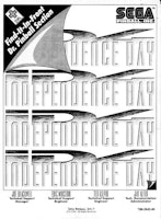 INDEPENDENCE DAY (Sega) Manual