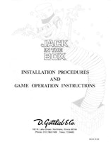 JACK IN THE BOX (Gottlieb) Manual/Schem.