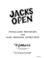 JACKS OPEN (Gottlieb 1977) Manual & Schematic