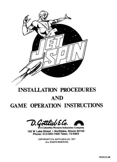 JET SPIN (Gottlieb) Manual