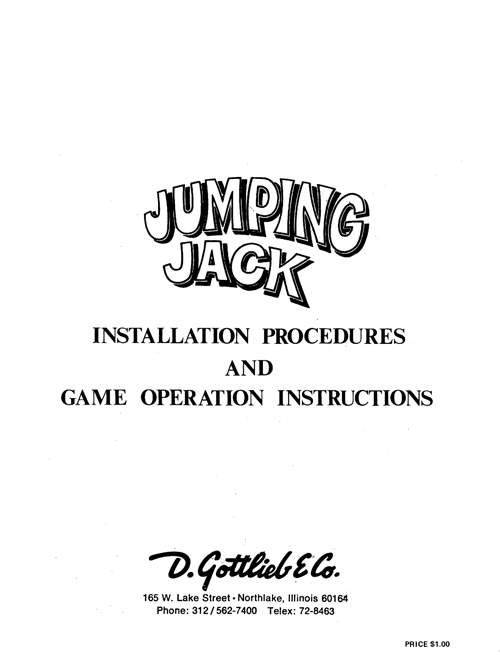 JUMPING JACK (Gottlieb) Manual & Schematic