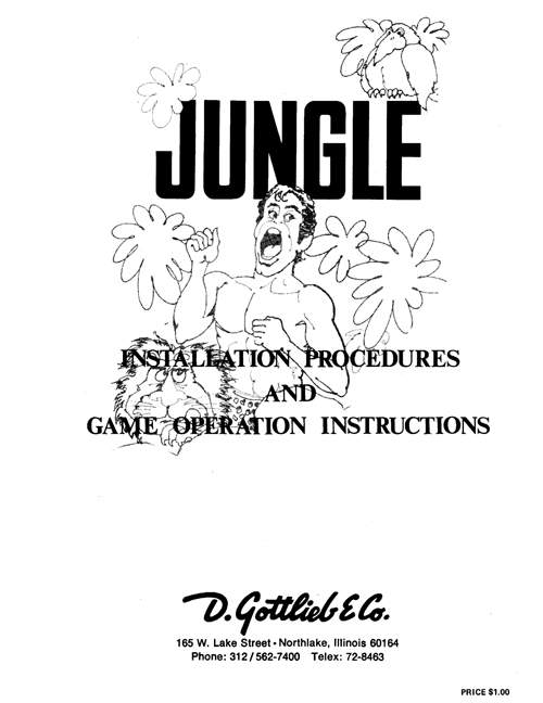 DOC1346 - JUNGLE (Gottlieb 1972) Manual/Schematic - Marco