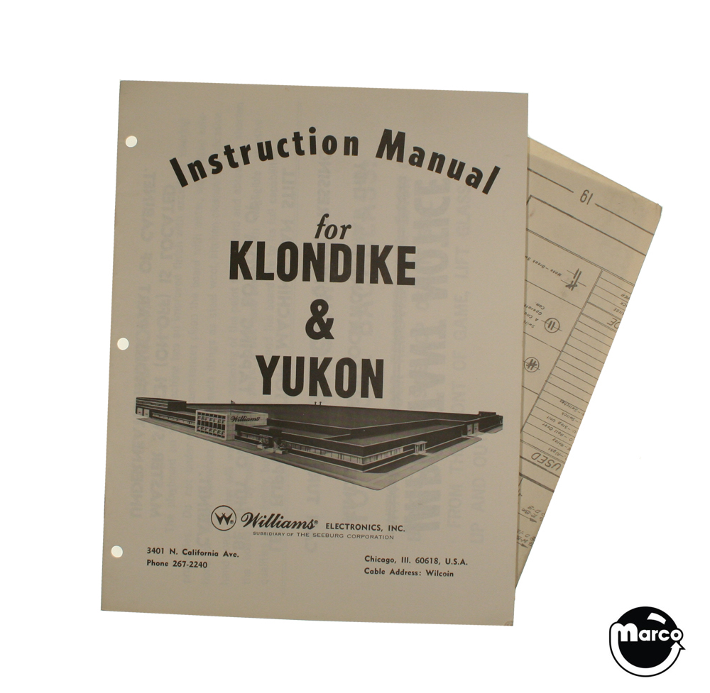 KLONDIKE / YUKON (Williams) Manual & Schematic