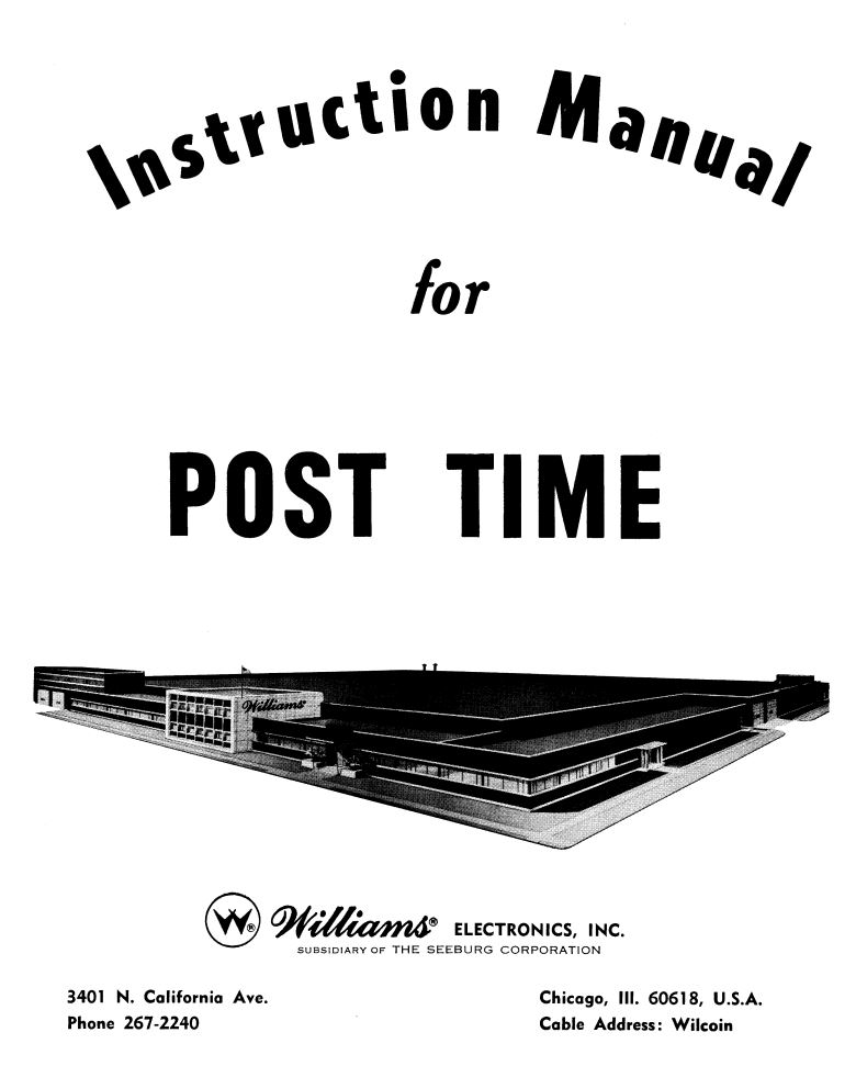 POST TIME (Williams) Manual