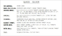 QUICKSILVER (Stern) Score Cards