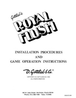 ROYAL FLUSH (Gottlieb 1976) Manual
