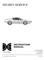 SECRET SERVICE (Data East) Manual