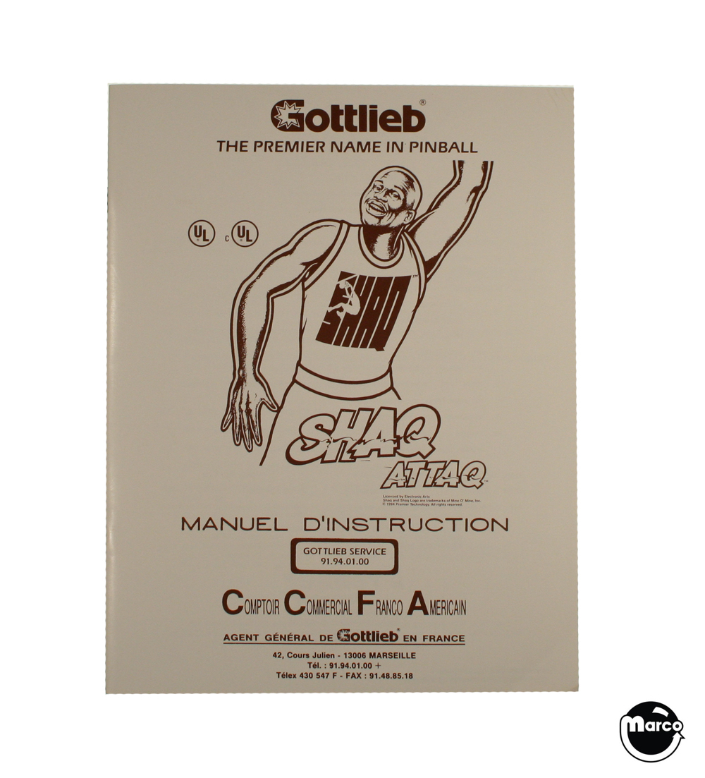 SHAQ ATTAQ (Gottlieb) Manual FRENCH GTB-GM743F