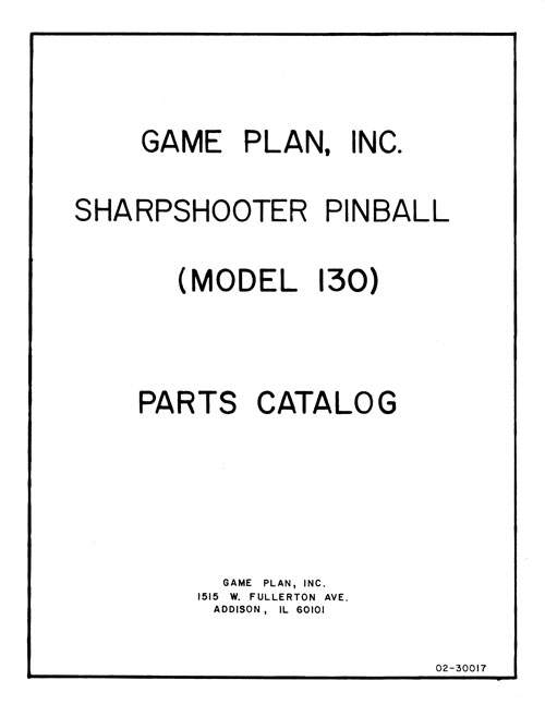 SHARPSHOOTER (Game Plan) Manual set