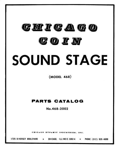 SOUND STAGE (Chicago Coin) Manual +