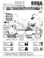 SOUTH PARK (Sega) Manual - Reprint