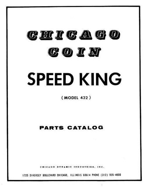 SPEED KING (Chicago Coin) Manual +