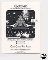 STARGATE (Gottlieb) Manual FRENCH