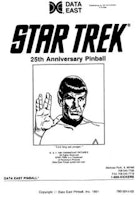STAR TREK 25th (DE) Manual Reprint